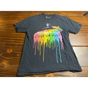 Get Down Art Shirt, Men's Size Medium, Black, PINKFLOYD Print Colorful